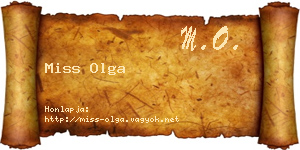 Miss Olga névjegykártya